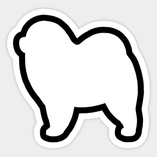 Rough Chow Chow Silhouette Sticker